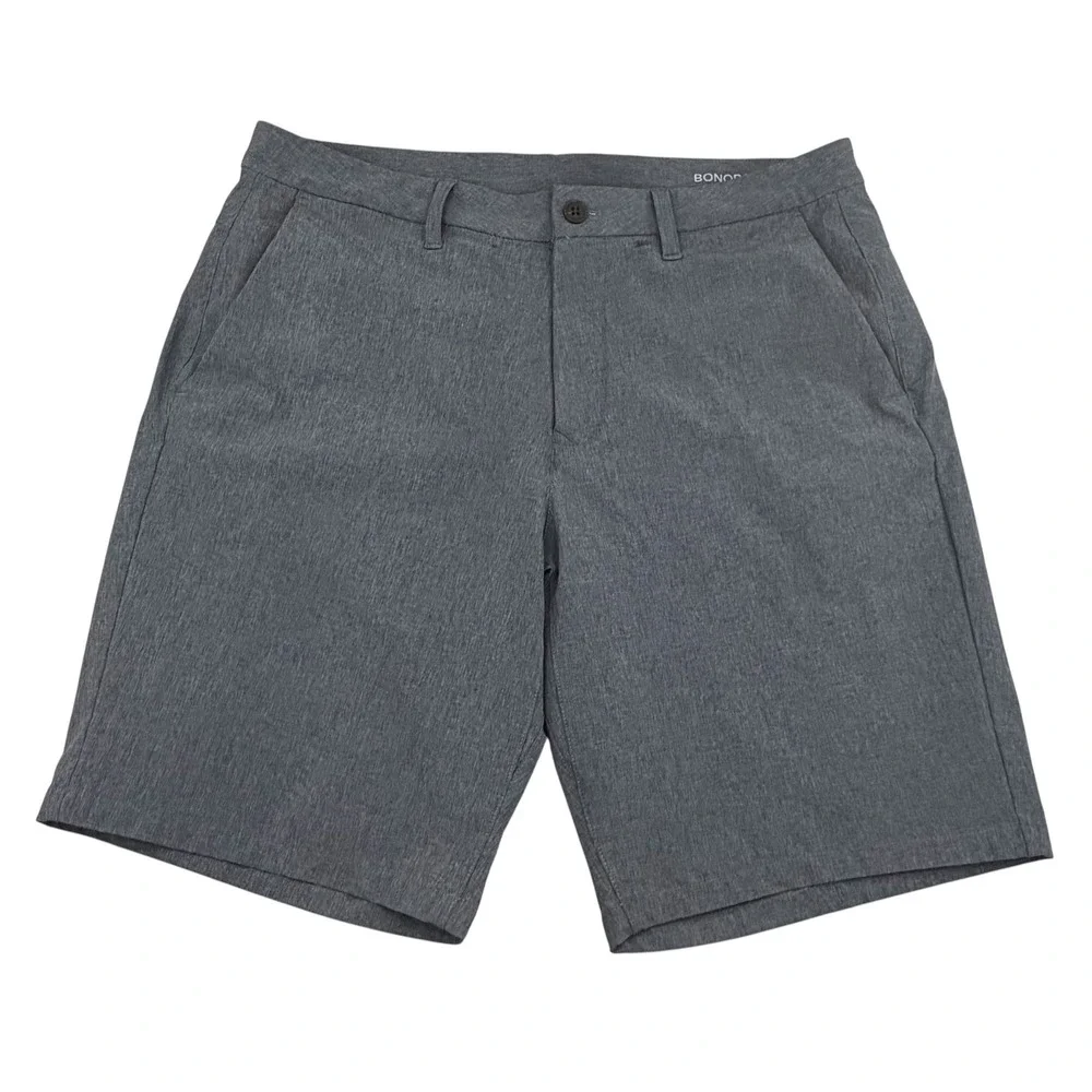 Bonobos Mens Athletic Fit Gray Heathered Performance‎ Stretch Golf Shorts 35